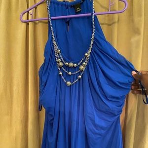BHWM Royal blue top. Drawstring neck